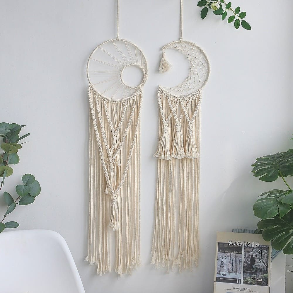 Lot de 2 attrapes rêves macramé