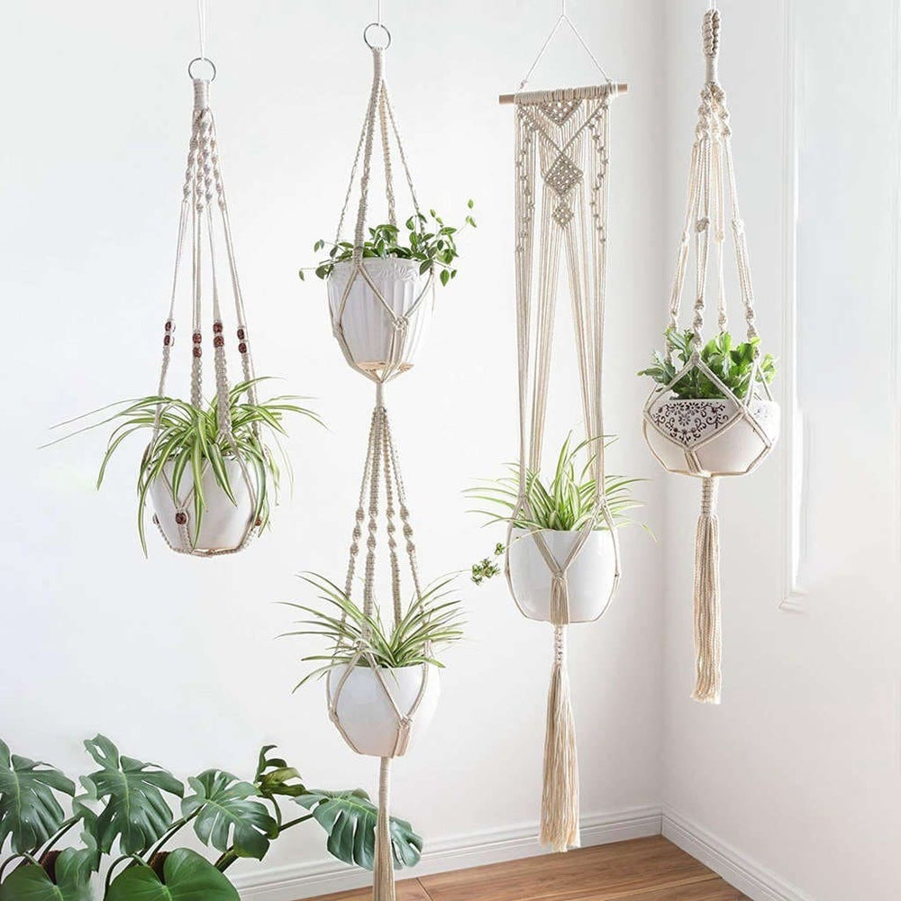 Lot de 4 suspensions macramé