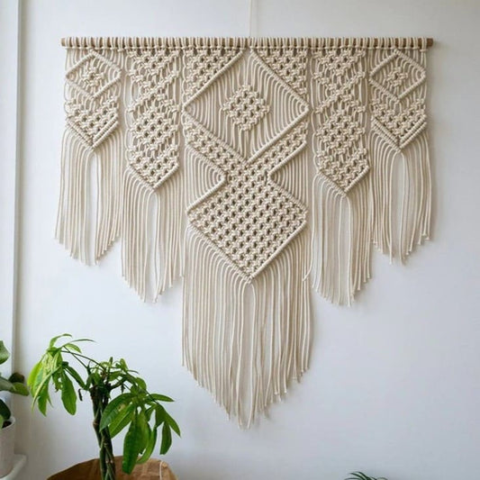 Macramé géant mural
