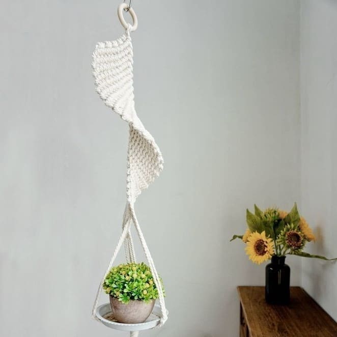 Macramé moderne plante