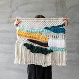 Macramé mural en laine