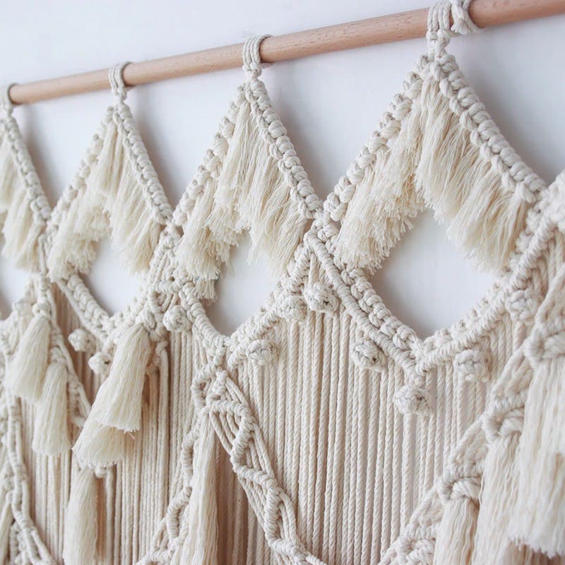 Macramé mural tête de lit