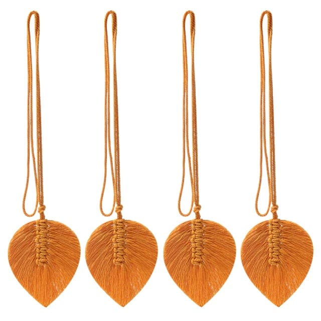 Macramé attache rideau feuille