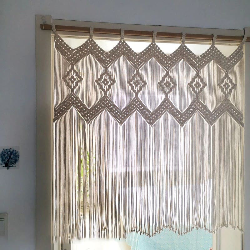 Macramé rideau séparation