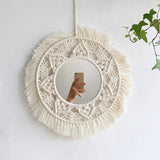 Miroir 35 cm macramé