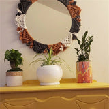 Miroir avec macramé