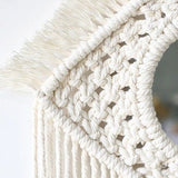 Miroir mural bohème macramé