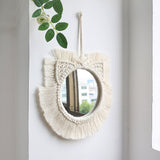 Miroir tour macramé