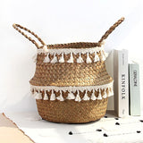 Panier avec macramé