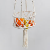 Panier suspendu macramé