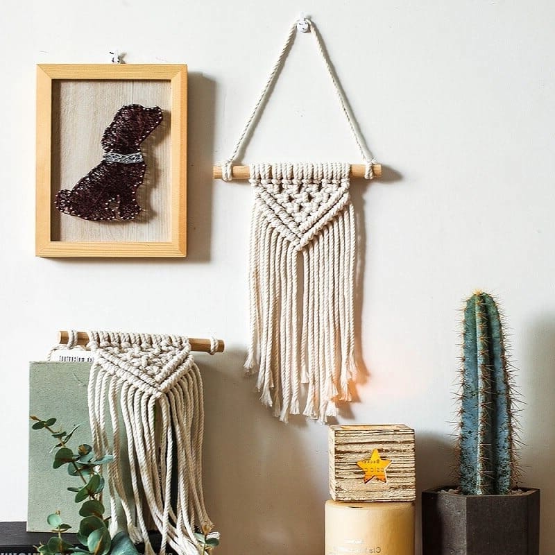 Petit macramé mural
