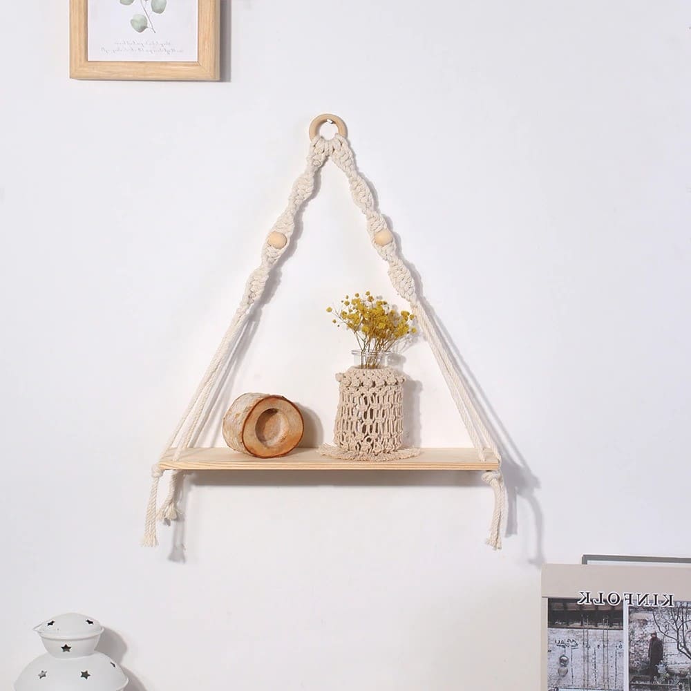 Petite étagère murale macramé