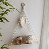 Petite étagère murale macramé