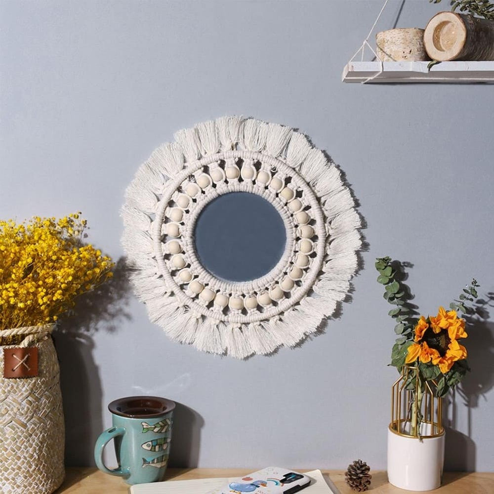 Petit miroir macramé