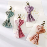 Porte-clé macramé cœur