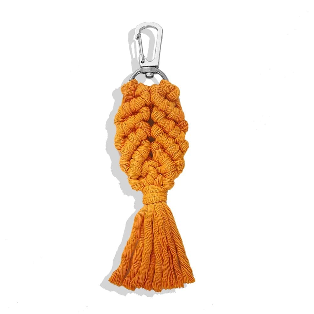 Porte-clé macramé couleur