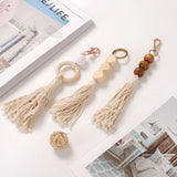 Porte-clé macramé perle