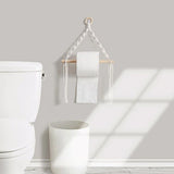 Porte-papier toilette en corde macramé