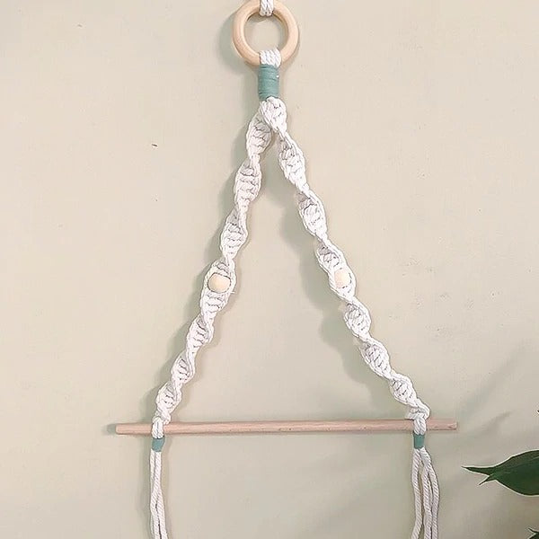 Porte rouleau macramé perles
