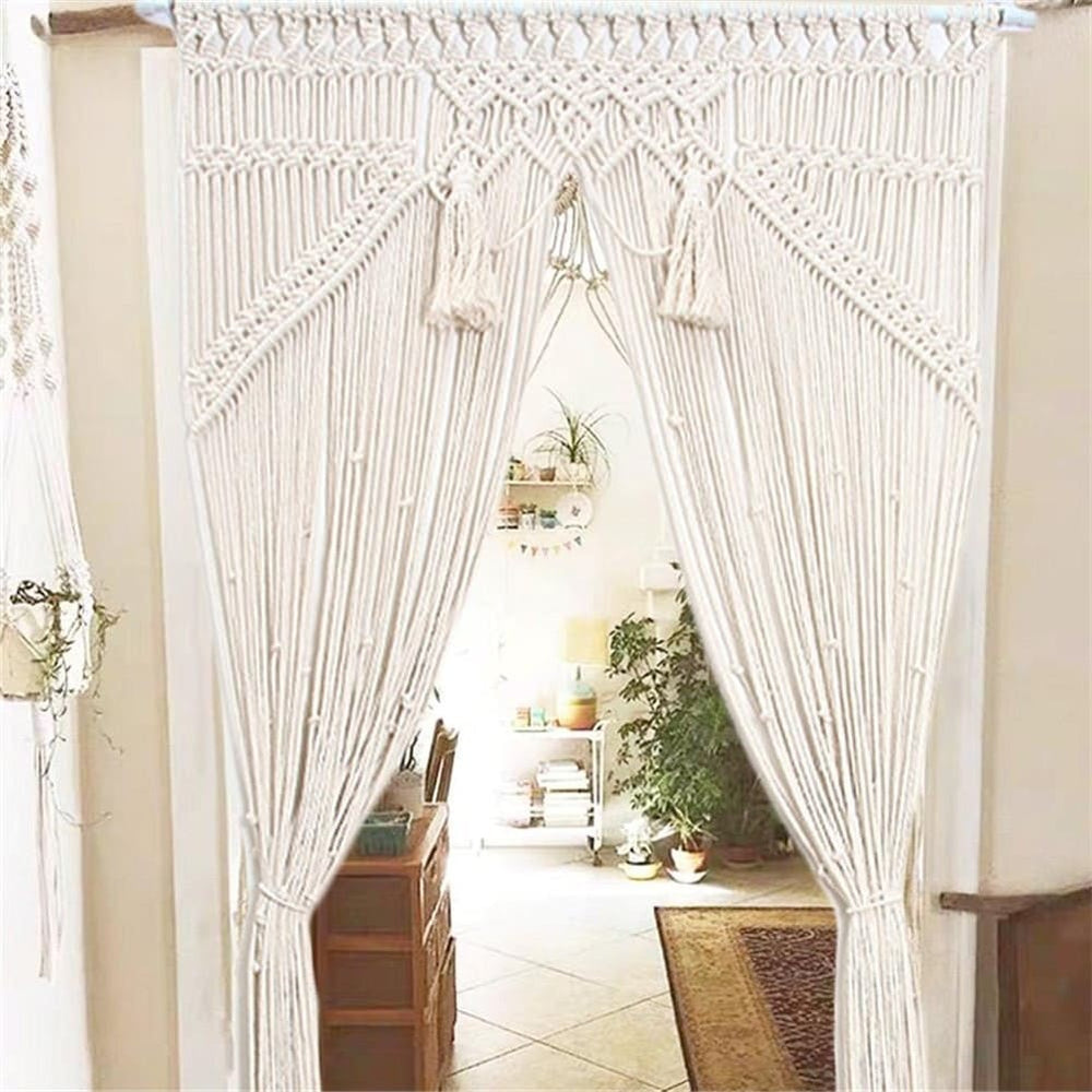 Rideau corde macramé