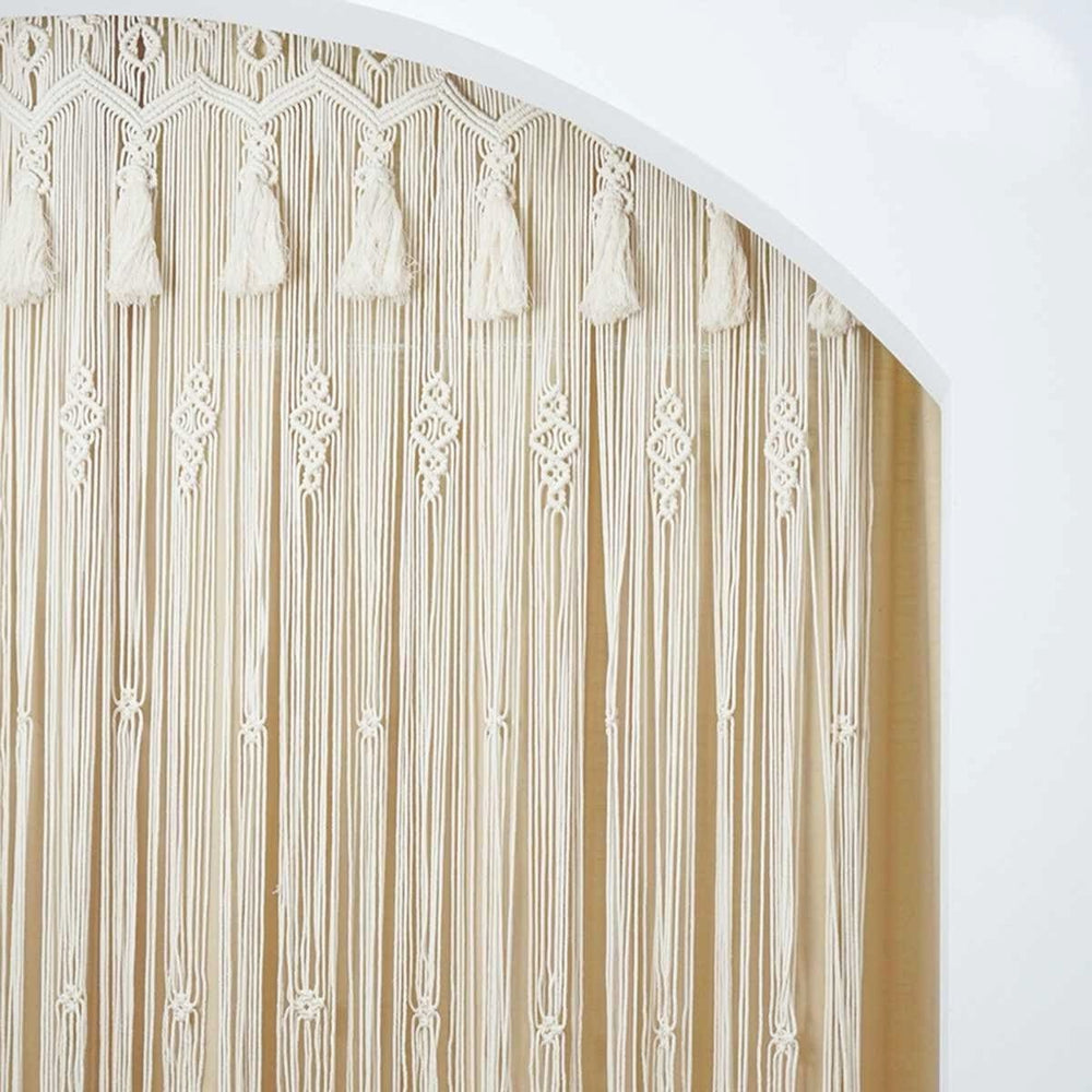 Rideau de porte macramé