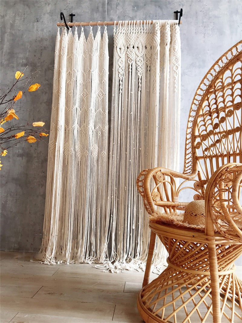 Rideau macramé bohème