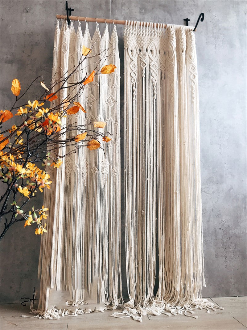 Rideau macramé bohème
