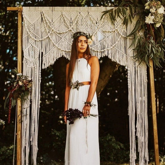 Rideau macramé mariage
