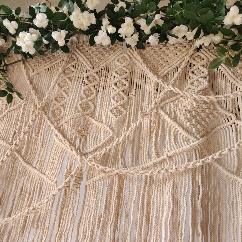 Rideau macramé mariage