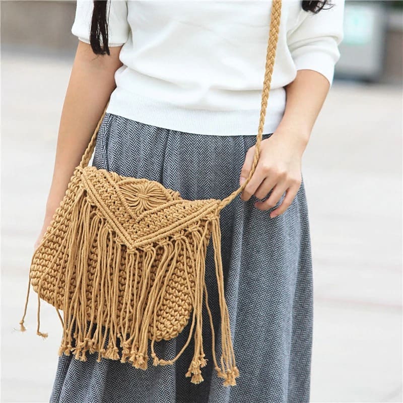Sac bandoulière macramé