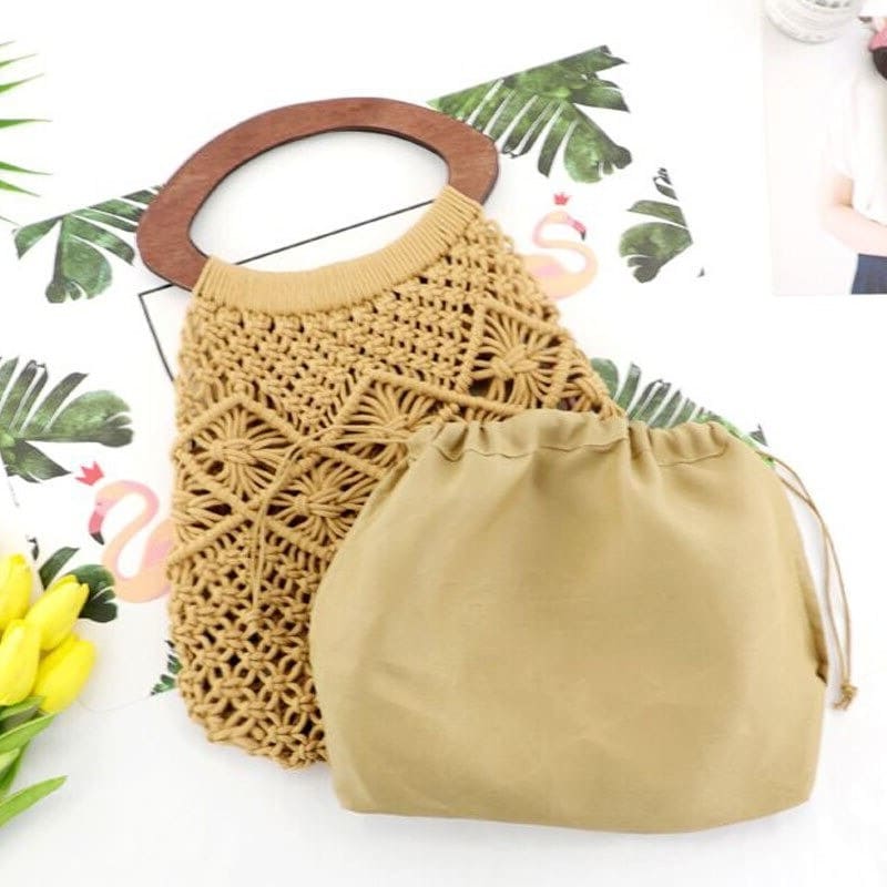 Sac crochet en macramé