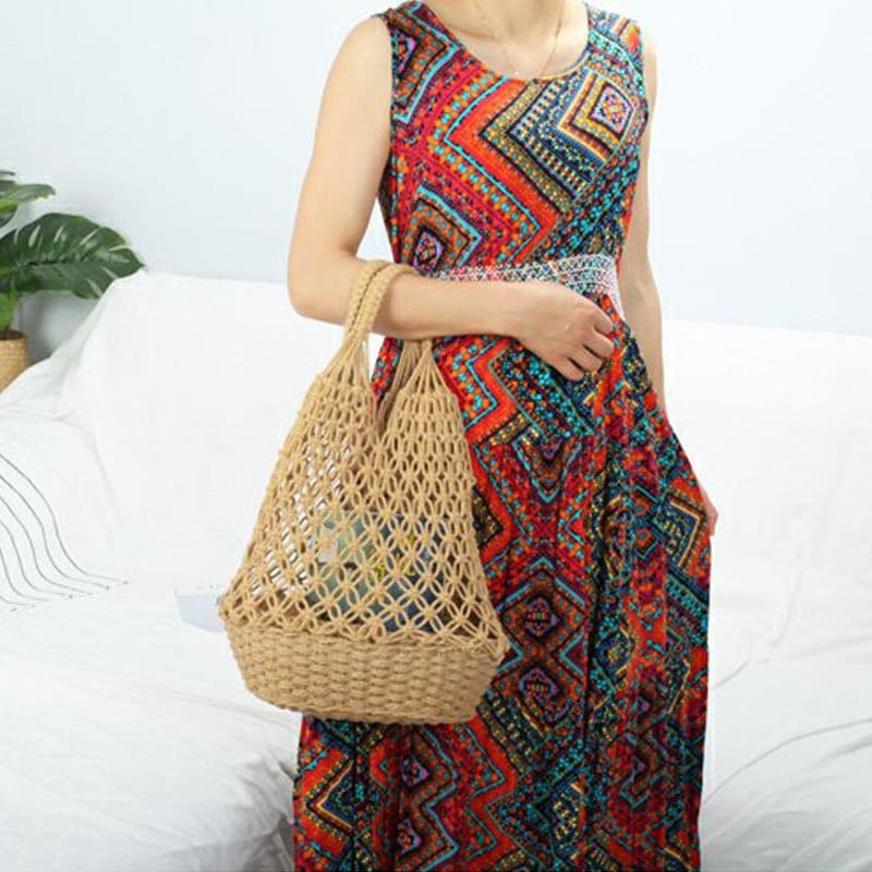 Sac de plage macramé