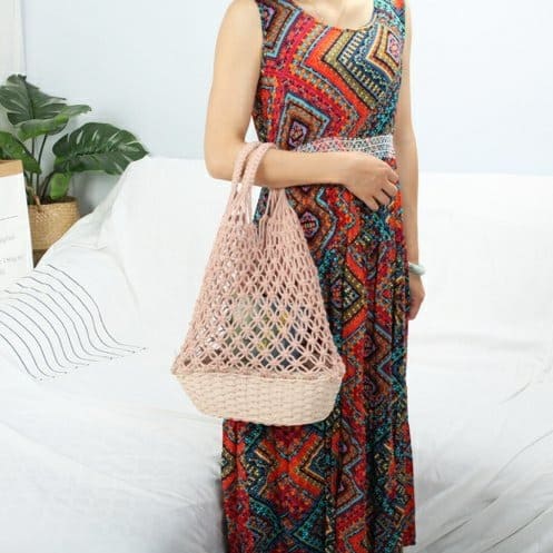 Sac de plage macramé