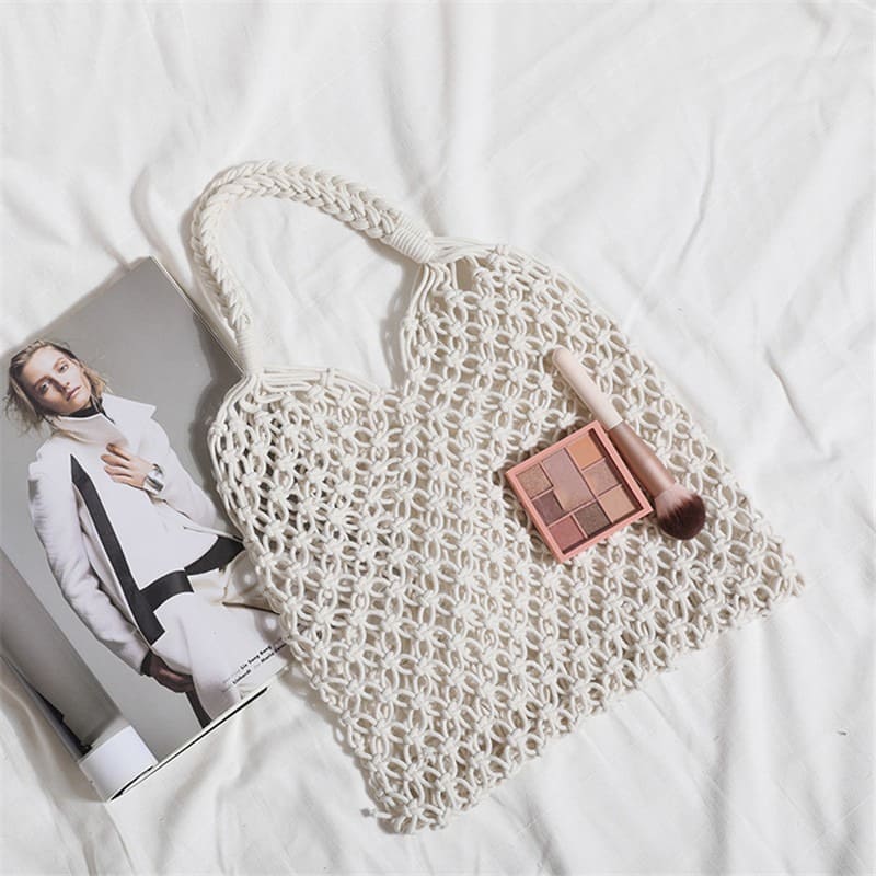 Sac filet en macramé