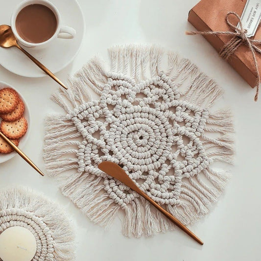 Set de table rond macramé
