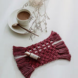 Sous-verre rectangulaire macramé