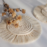 Sous-verre rond en macramé