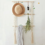 Support mural macramé