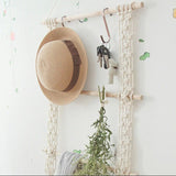 Support mural macramé