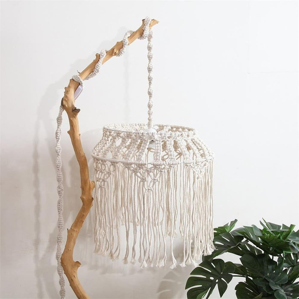 Suspension luminaire macramé