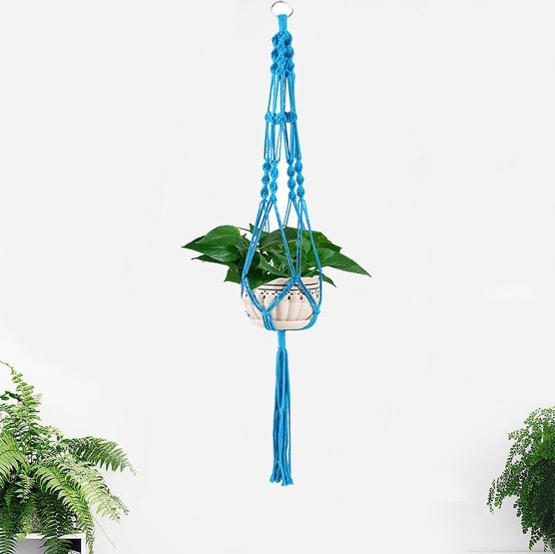 Suspension macramé couleur