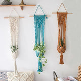 Suspension murale plante macramé