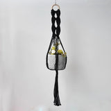 Suspension plante macramé noir
