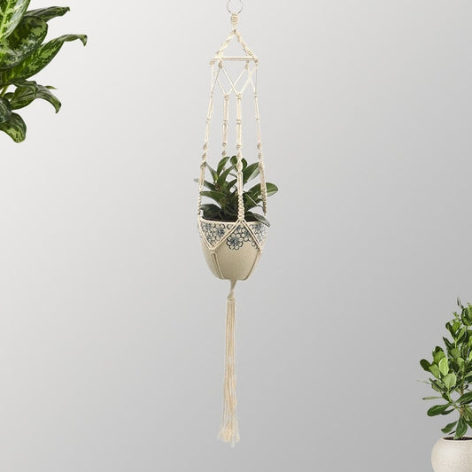 Suspension pour pot en macramé