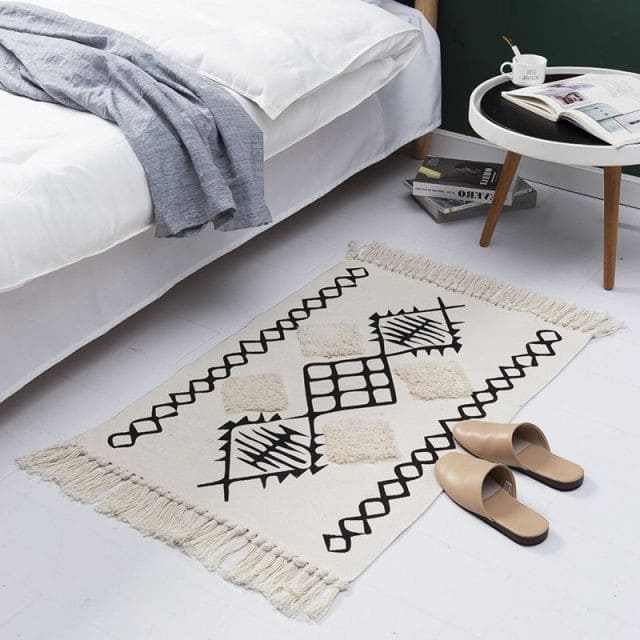 Tapis macramé coton