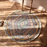 Tapis bohème rond en macramé