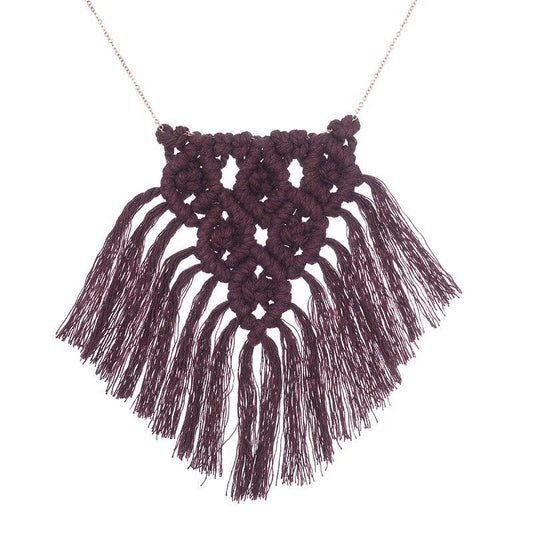 Collier en macramé