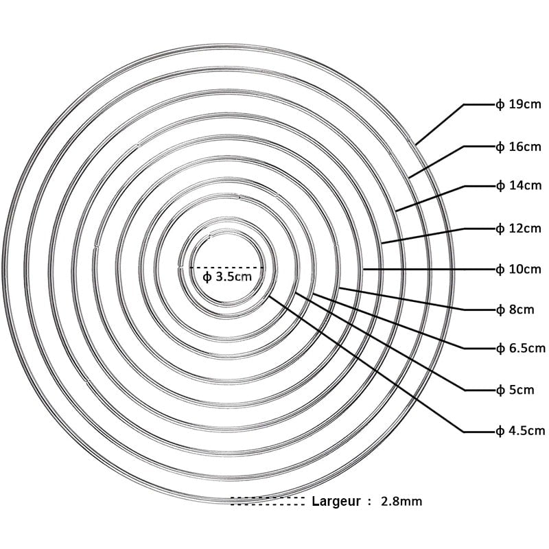 Anneau en métal pour macramé