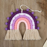 Arc en ciel bébé macramé