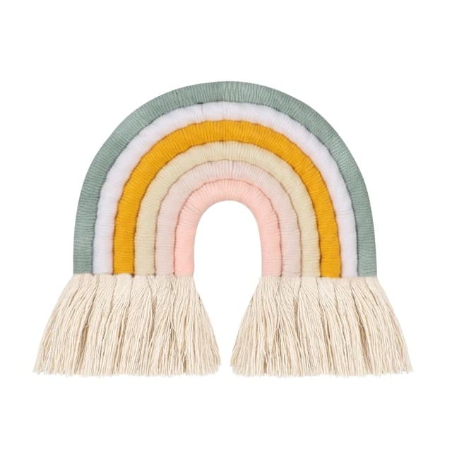 Arc en ciel coton macramé